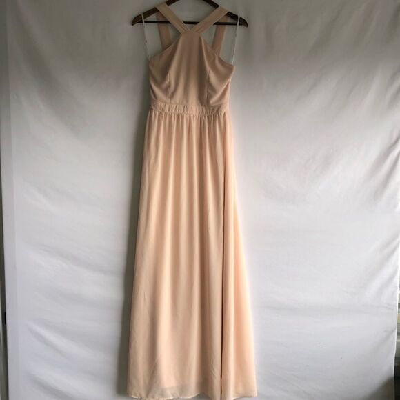 Women's Lulu's Light Pink Long Formal Dress - Picture 2 of 14